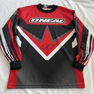 O Neal Racing Jersey Adult Small Red BMX Long Sleeve Motorcross Riding Pullover